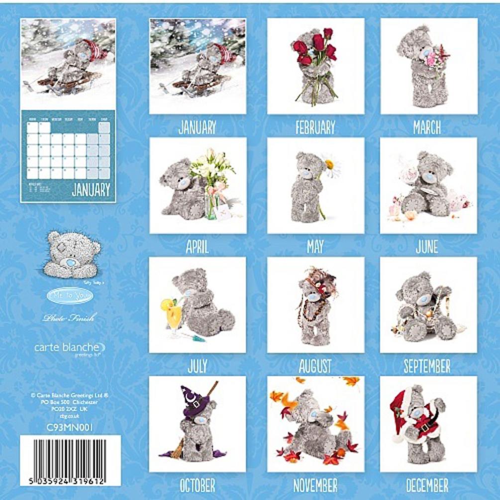 2017 Me to You Bear Photo Finish Mini Square Calendar Extra Image 2